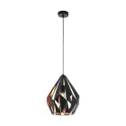 Eglo Pendelarmatuur Carlton 1 Zwart, Koper | Geschikt voor E27